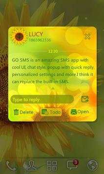 (FREE) GO SMS SUNFLOWER THEME 4 تصوير الشاشة