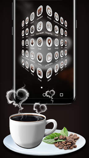 Black Tea Launcher Theme 3 تصوير الشاشة