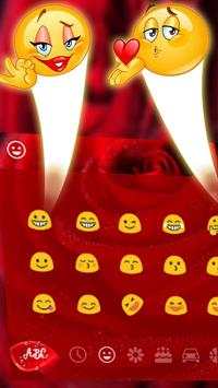 Beautiful Red Rose petals Keyboard screenshot 3