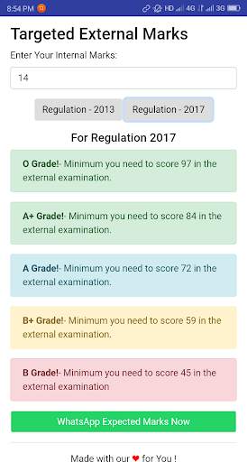 AU CGPA Calculator screenshot 3