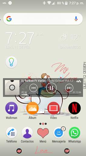 My Love Theme Xperia screenshot 1