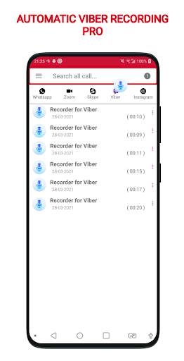 Supper Call Recorder Pro: Record Messenger Calls screenshot 2