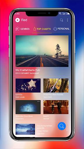 Phone X Music - Red player 1 تصوير الشاشة