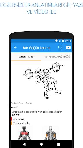 Antrenmanım - Vücut Geliştirme ve fitness program screenshot 3