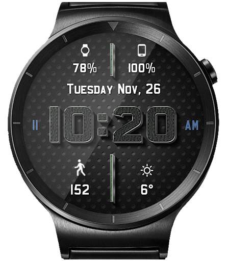 Chrome Leather HD Watch Face Widget Live Wallpaper screenshot 13