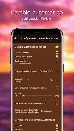 Fondo de pantalla pesta de sol screenshot 4