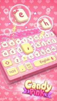 Candy Pink Keyboard screenshot 1