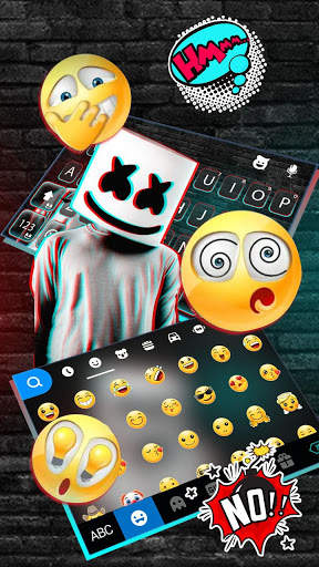 Tema Keyboard Glitch Cool DJ screenshot 4