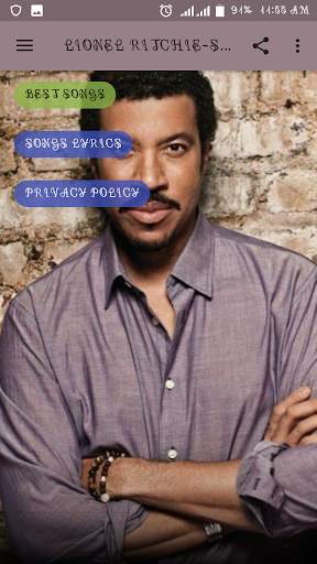 LIONEL RICHIE-SONGS & LYRICS screenshot 2