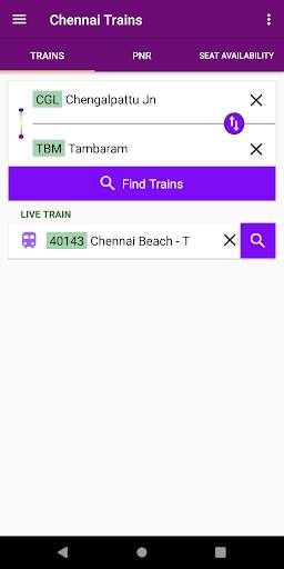 Chennai Trains screenshot 1