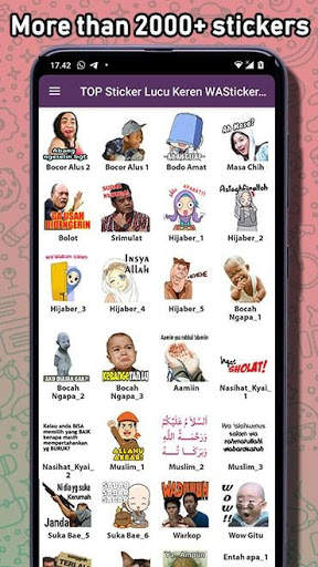 TOP Sticker Lucu Keren WAStickerApps for WhatsApp screenshot 4