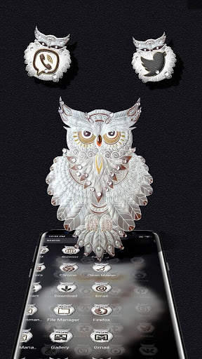 White Owl Launcher Theme screenshot 3