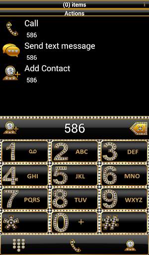 Theme Gold Diamonds RocketDial screenshot 2