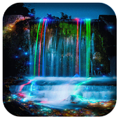 Magic Blue Watter Fall Live Wallpaper أيقونة