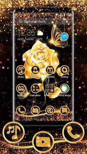 Gold Rose Theme screenshot 1