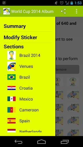 World Cup Album 2014 screenshot 1