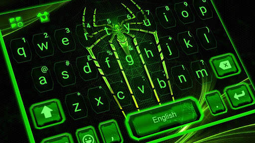 Neon Electric Spider Keyboard Theme screenshot 1