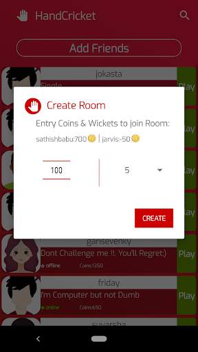 Hand Cricket Challenge - Online War screenshot 1