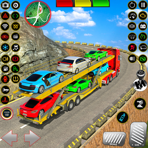 coche transportador camión 3d icon