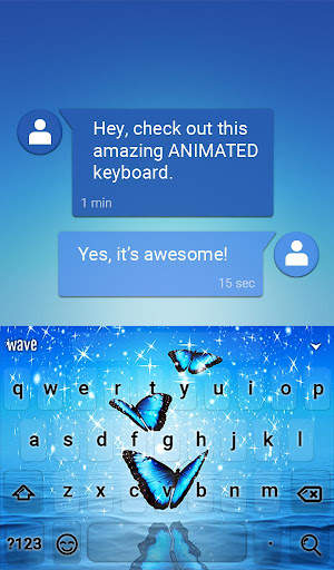 Blue Butterfly Wallpaper Theme screenshot 2