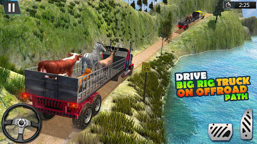 Farm Animal Transport Truck Driving Games स्क्रीनशॉट 1