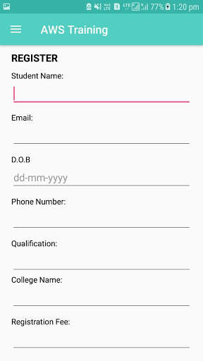 AWS Training App screenshot 2