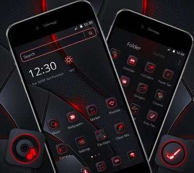Red Black Neon HD Business Theme 💖 screenshot 1