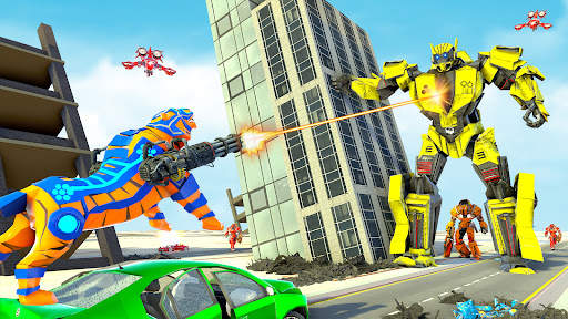 Tiger Transform Robot Car Game screenshot 1