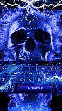 Blue Fire Skull Keyboard скриншот 3