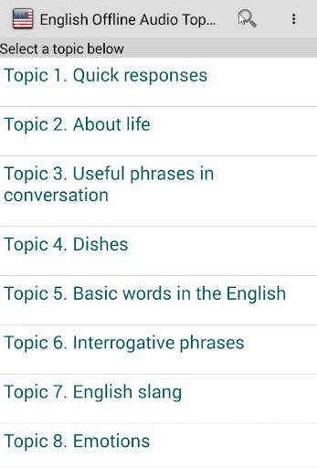 अंग्रेजी Offline Audio Topics screenshot 1