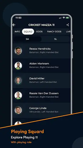Cricket Mazza 11 Live Line screenshot 7