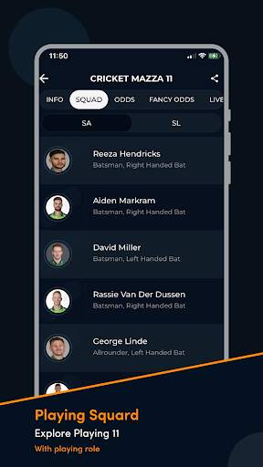 Cricket Mazza 11 Live Line screenshot 7