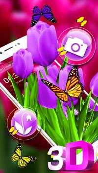 3D Tulip Flower Parallax Launcher Theme💐🌷 screenshot 2