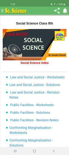 Social Science Class 8 Mobile App screenshot 3