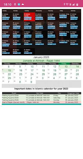 Islamic Hijri Calendar 2023 screenshot 1
