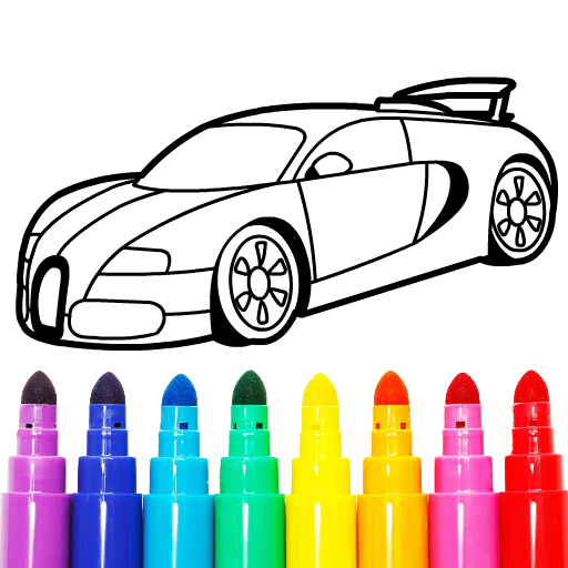 Learn Coloring &amp; Drawing Car Games for Kids icon