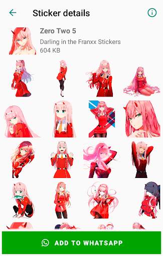 Darling in the Franxx Stickers for WhatsApp screenshot 5