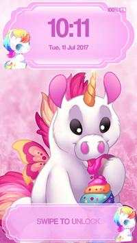 Cute Unicorn Lock Screen screenshot 5