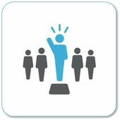 Steps to be a leader icon