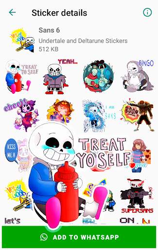 Sans Undertale and Deltarune Stickers for WhatsApp screenshot 7