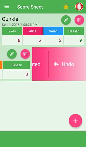 Score sheet 7 تصوير الشاشة