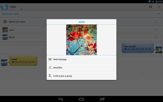 WiFi Chat & File share Groups screenshot 9