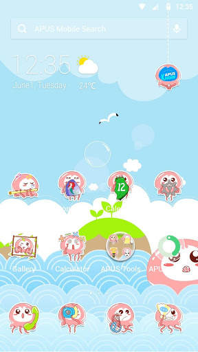 Jellyfish-APUS Launcher theme screenshot 1