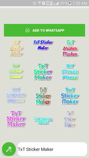 TxT Sticker Maker for WhatsApp – GB WA screenshot 1