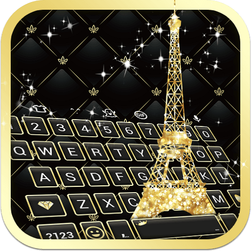 Gold Paris - Emoji Keyboard Skin иконка