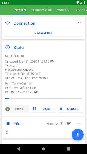 OctoRemote for OctoPrint screenshot 1