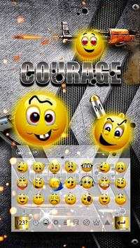 Courage war bullets keyboard theme screenshot 3