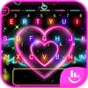 Colorful Neon Sparkling Heart Keyboard Theme 6.6.21.2019