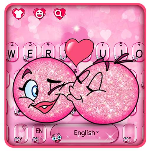 3D Valentine Love Emoji Keyboard Theme 10001009