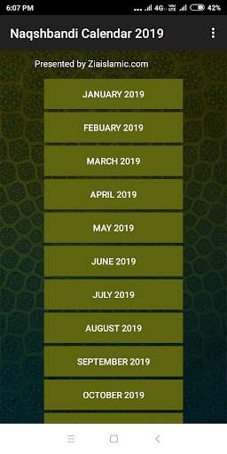 Naqshbandi Calendar 2019 screenshot 1